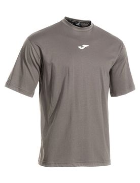 T-shirt grigia in cotone con logo gommato Step short sleeve L