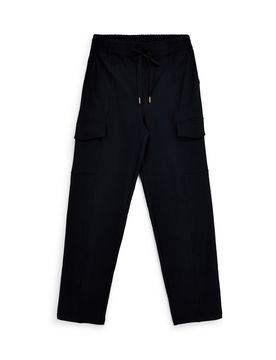 Pantalone Nero Cargo con Coulisse PT101 L