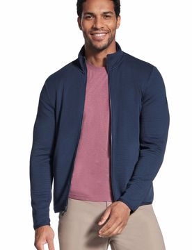 Giacca blu con zip Hoodless Hoodie Ottoman XL