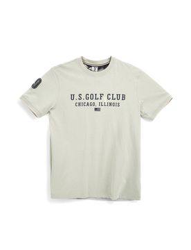 T-shirt Grigia con stampa frontale e patch sulla manica Us golf TS2607 L