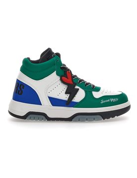 Sneakers Alte Bianche e Verdi 8580 40
