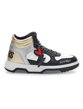 Sneakers Alte Bianche e Nere 8580 38