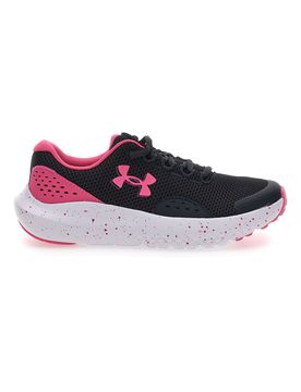 Scarpe da Allenamento con Tomaia in Mesh Grade School Surge 4 Nere e Rosa 40