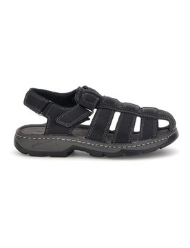 Sandali nero punta chiusa strappo regolabile M8557 40