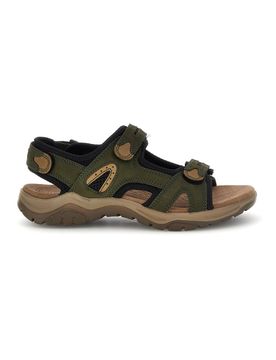 Sandali verdi in vera pelle con chiusura a strappo Fly dynamic FD07 41
