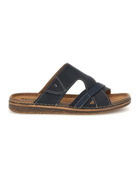 Ciabatte blu in pelle 10104BESY 42