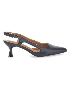 Décolleté slingback neri a punta con tacco AP25S10E 37