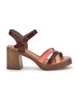 Sandali beige con tacco e plateau AD897701 40