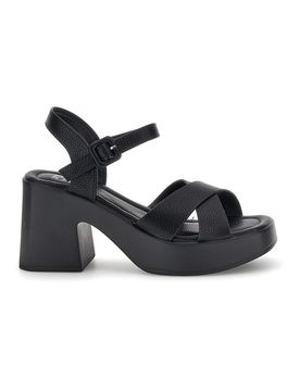 Sandali neri con tacco e plateau BL501708 38