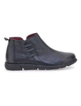 Polacchini neri in pelle con zip laterale 30755 36