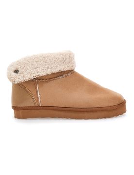 Stivaletti pantofola beige con risvolto in pelo e interno caldo 23 FX 39