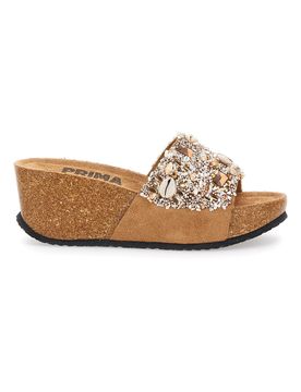 Ciabatte Beige Con Pietre e Conchiglie 14229 39