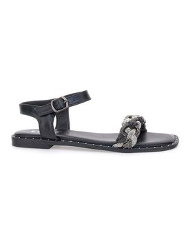 Sandali Neri con Treccia 92119 39