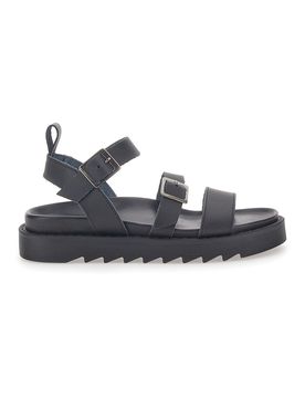 Sandali Neri in Vera Pelle da Donna 27152 39
