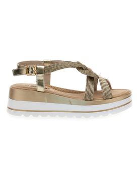Sandali Platino Con Platform di 5,5 Cm 495 38