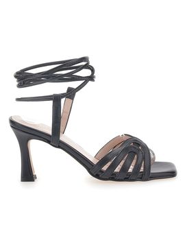 Sandali Lace-Up Neri con Tacco 3626 38