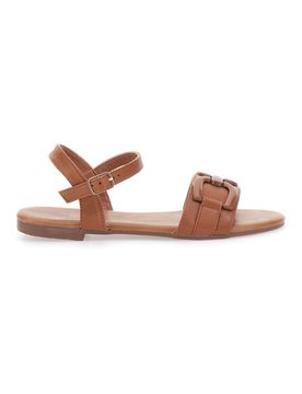 Sandali marroni con maxi catena frontale PREA15350 38