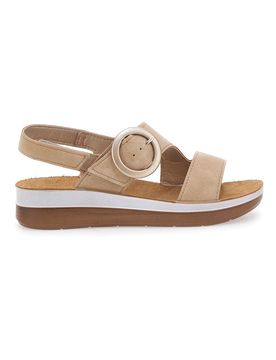 Sandali beige con cinturino comfort e zeppa leggera 21FT 41