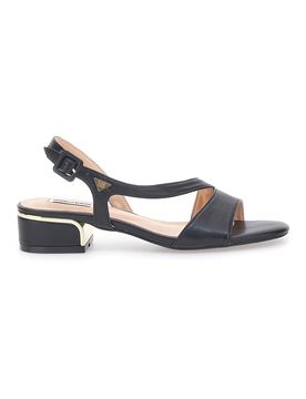 Sandali Neri Con Tacco Basso 51251 40