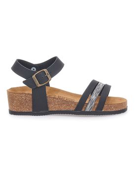 Sandali neri con dettagli metallici 309 39