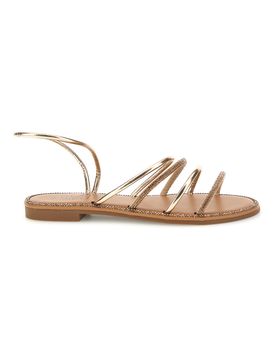 Sandali platino flat con strass PRE9350 38