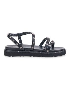 Sandali neri con borchie piatte 1670 40
