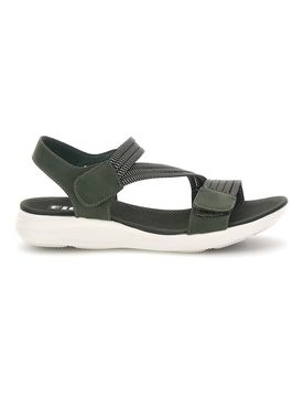 Sandali Verde con fasce elastiche 2 36