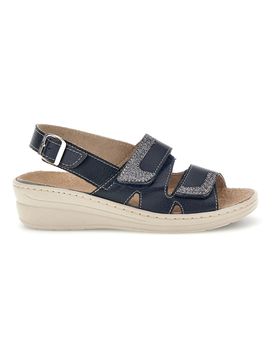 Sandali blu con cinturini regolabili e soletta estraibile 1183 38