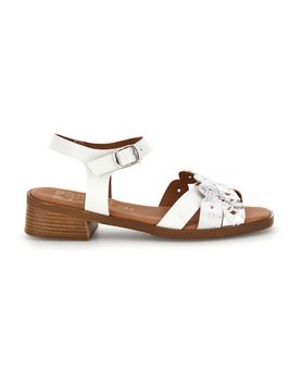 Sandali bianchi con cinturini decorati L43 39