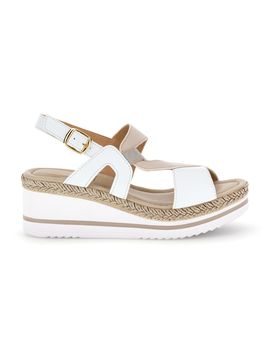 Sandali bianchi con zeppa platform e cinturino MK3313109 36
