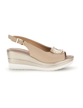 Sandali beige con zeppa MK3908352 36