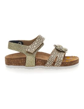 Sandali Oro Chiusura con Velcro Bio 257712 26