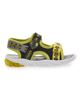 Sandali Neri e Gialli Con Luci e Stappi in Velcro W1020214T 28