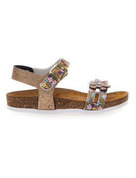 Sandali beige con strass colorati 257A007SR 32