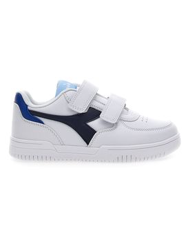 Sneakers bianche e blu con velcro RAPTOR LOW PS 33