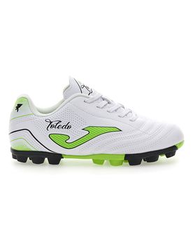 Scarpe da Calcio Bianche e Lime Toledo Jr 2502 Hard Ground 33