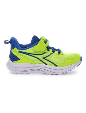 Sneakers Gialle Fluo e Blu con Velcro e Lacci Elastici Snipe 2 JR 32