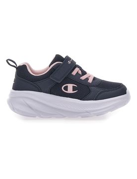 Sneakers Navy con Lacci Elastici e Logo Rosa HRO G PS Low Cut Shoe 30