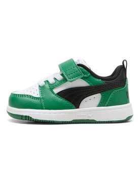 Sneakers bianche e verdi con strappo Rebound V6 Lo AC+ Inf 24