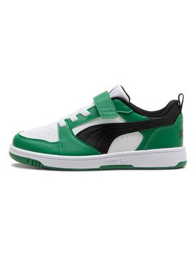 Sneakers basse bianche verdi e nere con strappo Rebound V6 Lo AC+ PS 34