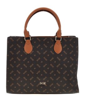 Borsa marrone logata BA1145LOG