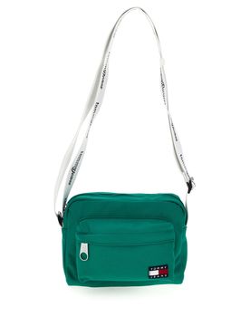 Borsa a Tracolla Verde in Tessuto con Tracolla con Logo Tommy Jeans 18462