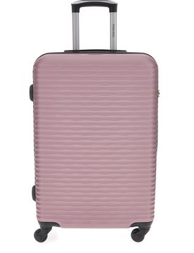 Valigia rigida rosa media con ruote girevoli PR166/M