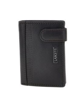 Portafoglio Verticale Nero in Pelle con Protezione RFID LL26S-766-82