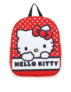Zaino rosso con stampa in rilievo Hello kitty