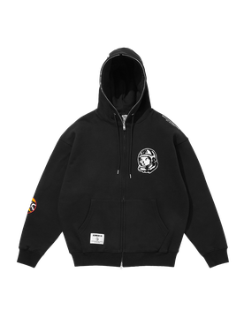 Astro Full Zip Up Hood - Black