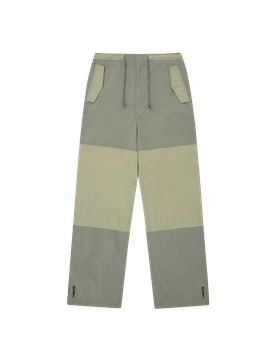 Panelled Parachute Pants - Khaki