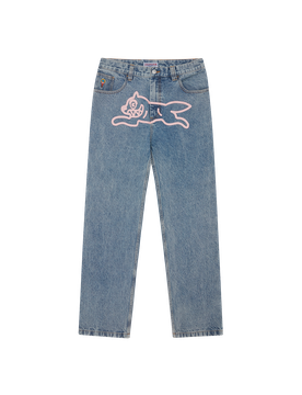 Running Dog Double Scoop Denim Pants - Heavy Wash