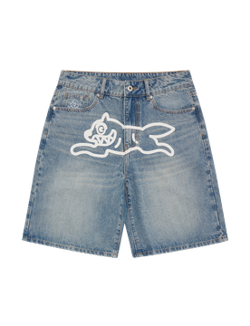 Running Dog Denim Shorts - Washed