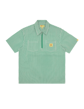 Ic Services Quarter Zip Work Shirt - / Stripe